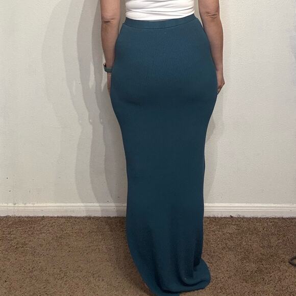 Future Collective Teal Side Column Slip Convertible Maxi Skirt Dress Sz M - Picture 12 of 14